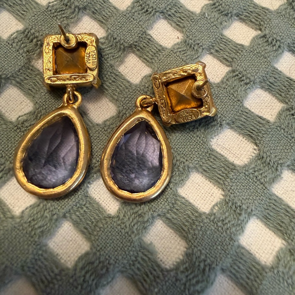 Oscar de la Renta Baroque Crystal Earrings - Picture 3 of 5